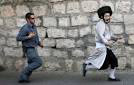 Jewish person fleeing